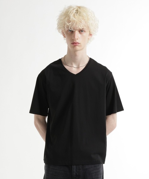 HARE(ハレ)の「【WEB限定 接触冷感】ユルネックVネックカット(HARE)(Tシャツ/カットソー・メンズ・ホワイト/ブラック/グレー・SMALL/MEDIUM)」の21枚目の写真