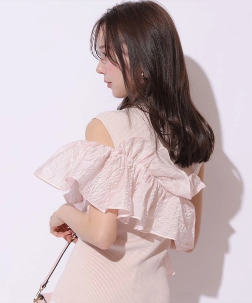 Mystrada(マイストラーダ)の「ノースリアシメフリルニット(ニット/セーター・レディース・ホワイト/ピンク系その他5/ライトイエロー/ブラック・38)」の19枚目の写真