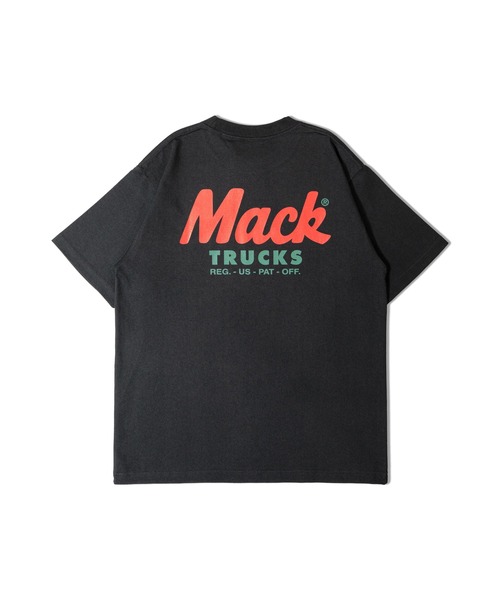 HOUSTON(ヒューストン)の「HOUSTON-MACKTRUCKS HEAVYWEIGHT PT TEE②(Tシャツ/カットソー・メンズ・ブラック/ホワイト・L/M)」の4枚目の写真