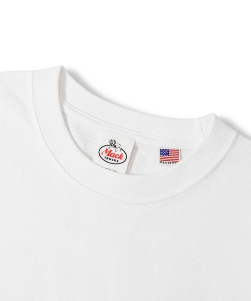 HOUSTON(ヒューストン)の「HOUSTON-MACKTRUCKS HEAVYWEIGHT PT TEE②(Tシャツ/カットソー・メンズ・ブラック/ホワイト・L/M)」の5枚目の写真
