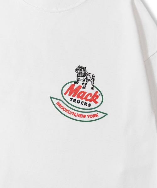 HOUSTON(ヒューストン)の「HOUSTON-MACKTRUCKS HEAVYWEIGHT PT TEE②(Tシャツ/カットソー・メンズ・ブラック/ホワイト・L/M)」の6枚目の写真
