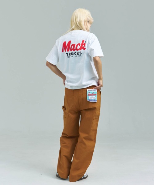 HOUSTON(ヒューストン)の「HOUSTON-MACKTRUCKS HEAVYWEIGHT PT TEE②(Tシャツ/カットソー・メンズ・ブラック/ホワイト・L/M)」の11枚目の写真