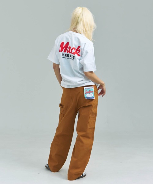 HOUSTON(ヒューストン)の「HOUSTON-MACKTRUCKS HEAVYWEIGHT PT TEE②(Tシャツ/カットソー・メンズ・ブラック/ホワイト・L/M)」の12枚目の写真