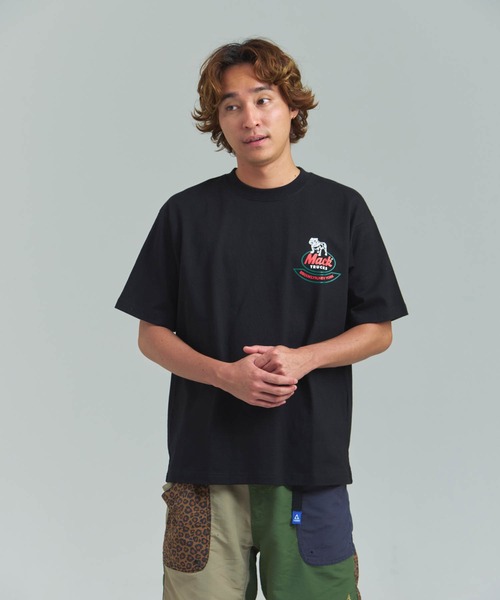 HOUSTON(ヒューストン)の「HOUSTON-MACKTRUCKS HEAVYWEIGHT PT TEE②(Tシャツ/カットソー・メンズ・ブラック/ホワイト・L/M)」の13枚目の写真
