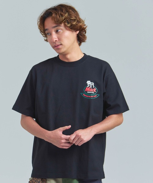 HOUSTON(ヒューストン)の「HOUSTON-MACKTRUCKS HEAVYWEIGHT PT TEE②(Tシャツ/カットソー・メンズ・ブラック/ホワイト・L/M)」の14枚目の写真