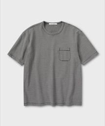 ピンストライプTシャツ_BLACK