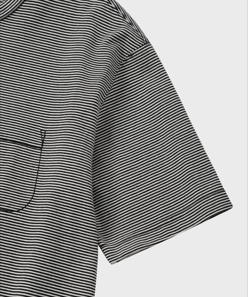 NONBLANK(ノンブランク)の「ピンストライプTシャツ_BLACK(Tシャツ/カットソー・メンズ・ブラック・MEDIUM/LARGE/X-LARGE)」の5枚目の写真