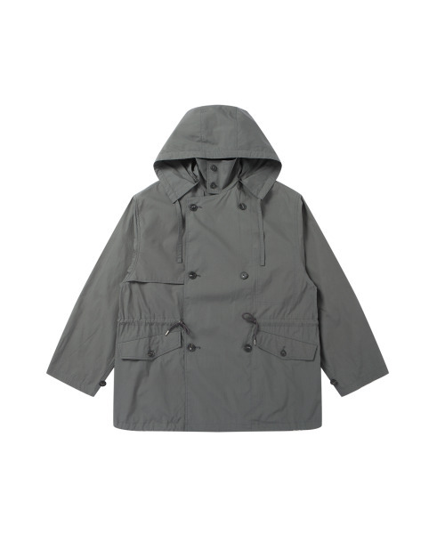 SOLEW(ソル)の「リバティハーフトレンチコート_グレーッシュカーキ(トレンチコート・メンズ・その他・SMALL/MEDIUM/LARGE)」の1枚目の写真