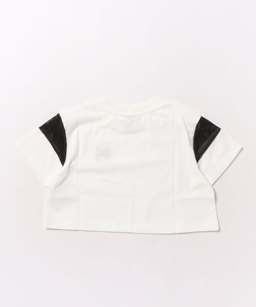 FILA（フィラ）の「FILA フィラ 半袖Tシャツ 切替デザイン ロゴ ショート丈（Tシャツ/カットソー・キッズ・杢グレー/オフホワイト/ブラック・110cm/120cm/130cm/140cm/160cm/150cm）」の4枚目の写真