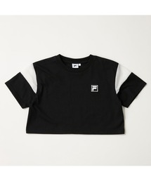 FILA | FILA フィラ 半袖Tシャツ 切替デザイン ロゴ ショート丈(Tシャツ/カットソー)