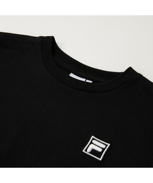 FILA（フィラ）の「FILA フィラ 半袖Tシャツ 切替デザイン ロゴ ショート丈（Tシャツ/カットソー・キッズ・杢グレー/オフホワイト/ブラック・110cm/120cm/130cm/140cm/160cm/150cm）」の9枚目の写真