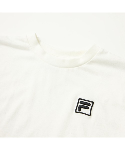 FILA（フィラ）の「FILA フィラ 半袖Tシャツ 切替デザイン ロゴ ショート丈（Tシャツ/カットソー・キッズ・杢グレー/オフホワイト/ブラック・110cm/120cm/130cm/140cm/160cm/150cm）」の12枚目の写真