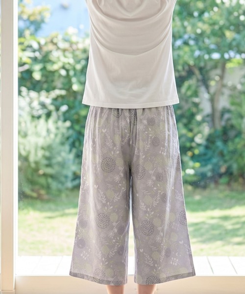 TETE(テット)の「【TETE SELECTION】7分丈リップルプリントパンツ/総柄 ウエストゴム リラックス 涼しい(その他パンツ・レディース・ブラック/グレー/ネイビー・X-LARGE/LARGE/MEDIUM)」の7枚目の写真