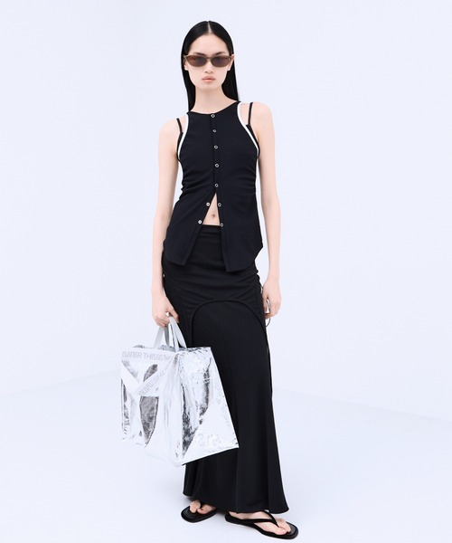 THINGS THAT MATTER(シングス ザット マター)の「TWO-WAY LEISURE TOTE / ツーウェイ レジャー トート(ショルダーバッグ・レディース・シルバー/ブラック/ブラック×レッド・FREE)」の9枚目の写真