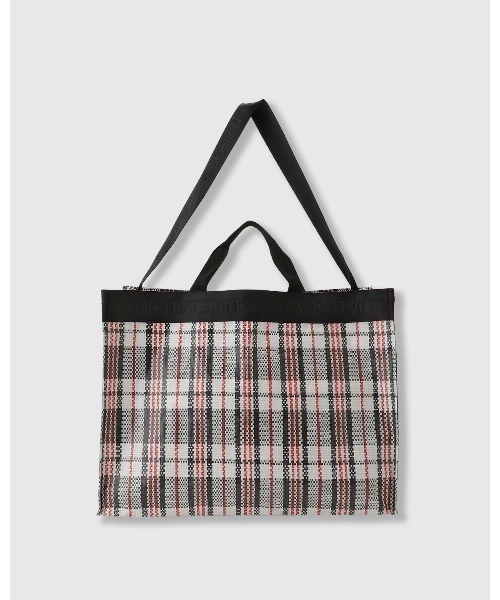 THINGS THAT MATTER(シングス ザット マター)の「TWO-WAY LEISURE TOTE / ツーウェイ レジャー トート(ショルダーバッグ・レディース・シルバー/ブラック/ブラック×レッド・FREE)」の15枚目の写真