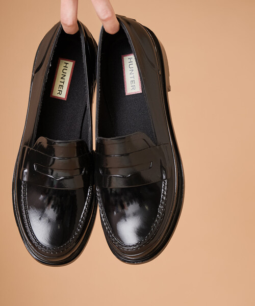 HUNTER ハンター ローファー 防水 26㎝ UK7 ハンター HUNTER 【メンズ】リファインドペニーローファー （BLACK
