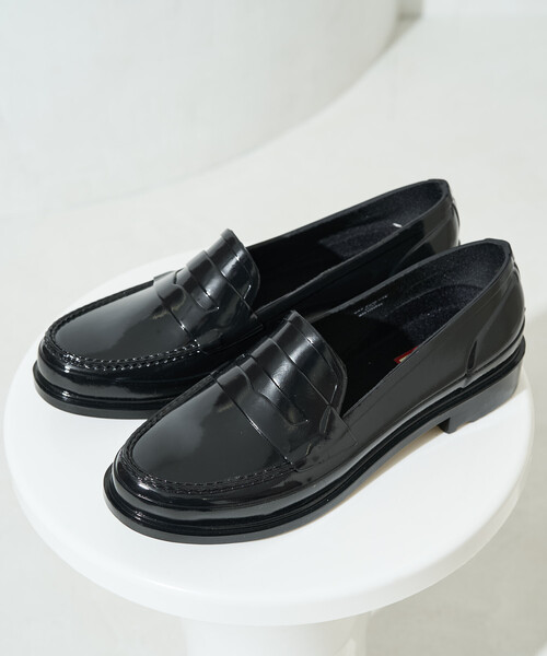 限定展開 HUNTER/ハンター <完全防水>REFINED GLOSS PENNY LOAFER