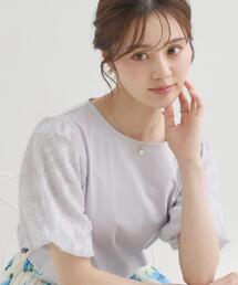 【接触冷感・UVカット・洗える】バルーンスリーブ トップス