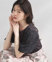 couture brooch | 【接触冷感・UVカット・洗える】バルーンスリーブ トップス(Tシャツ/カットソー)