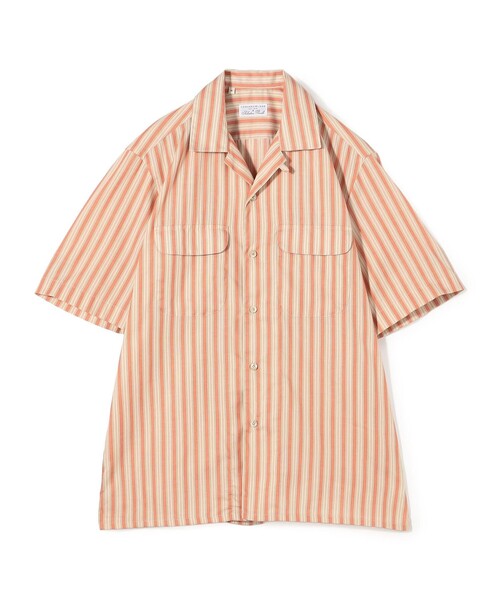 TOMORROWLAND (トゥモローランド)の「【別注】Salbatore Piccolo BRYAN コットンレーヨンストライプ オープンカラー ハーフスリーブシャツ(シャツ/ブラウス・メンズ・レッド系その他・S/M/L)」の1枚目の写真