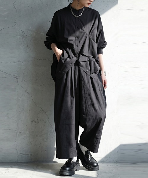 antiqua(アンティカ)の「ドロストコード ワイド バルーンパンツ(その他パンツ・レディース・グレー/ブラック・C/LARGE/MEDIUM)」の9枚目の写真
