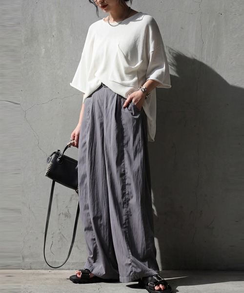antiqua(アンティカ)の「ドロストコード ワイド バルーンパンツ(その他パンツ・レディース・グレー/ブラック・C/LARGE/MEDIUM)」の6枚目の写真