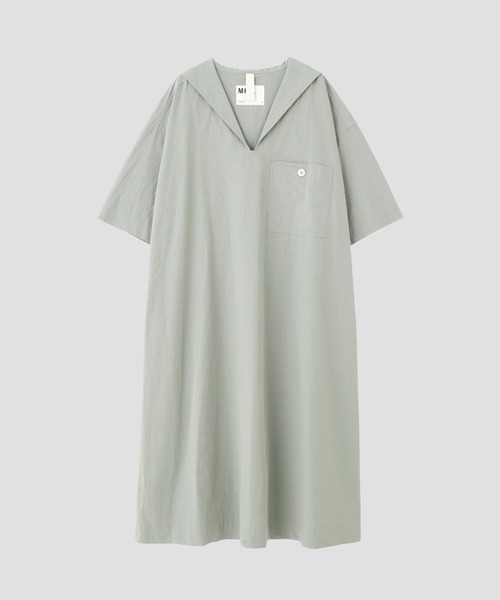 MHL.(エムエイチエル)の「SANDED COTTON LINEN(ワンピース・レディース・スモークグレー/ブラック・1/2)」の9枚目の写真