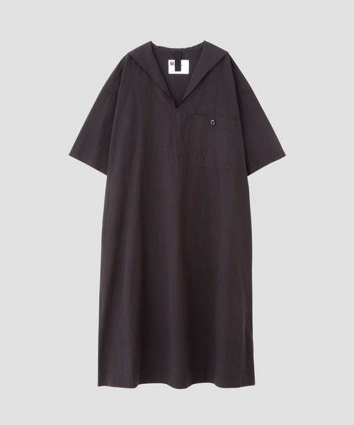 MHL.(エムエイチエル)の「SANDED COTTON LINEN(ワンピース・レディース・スモークグレー/ブラック・1/2)」の3枚目の写真