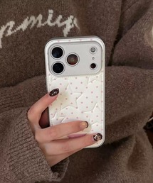 Vini（ヴィニ）の「星柄 ドット キルティング フェイクレザー iPhone ケース 13.15.16.17.17pro（スマホケース/カバー）」