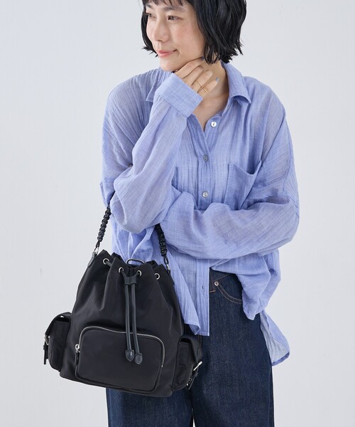 collex(コレックス)の「3WAY撥水ナイロンミニリュック(バックパック/リュック・レディース・グレイッシュベージュ/ブラック・フリー)」の16枚目の写真