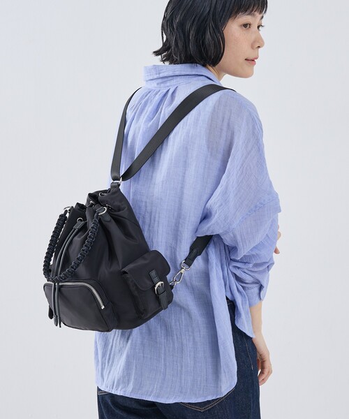 collex(コレックス)の「3WAY撥水ナイロンミニリュック(バックパック/リュック・レディース・グレイッシュベージュ/ブラック・フリー)」の22枚目の写真