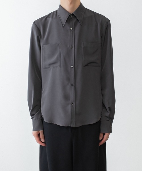 ato（アトウ）の「Crepe de Chine SHIRT（シャツ/ブラウス・メンズ・ブラック/グレー/ホワイト・44/46/48）」の10枚目の写真