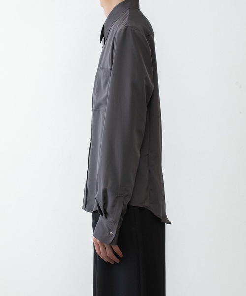 ato（アトウ）の「Crepe de Chine SHIRT（シャツ/ブラウス・メンズ・ブラック/グレー/ホワイト・44/46/48）」の8枚目の写真