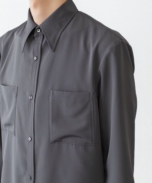 ato（アトウ）の「Crepe de Chine SHIRT（シャツ/ブラウス・メンズ・ブラック/グレー/ホワイト・44/46/48）」の5枚目の写真