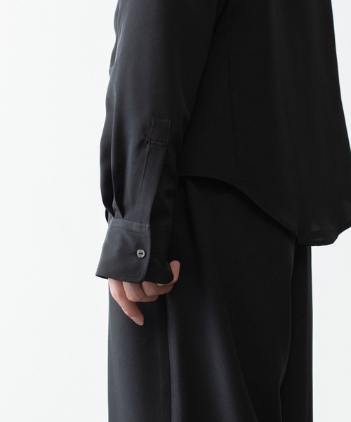 ato（アトウ）の「Crepe de Chine SHIRT（シャツ/ブラウス・メンズ・ブラック/グレー/ホワイト・44/46/48）」の21枚目の写真