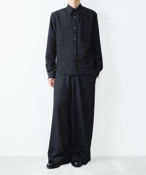 ato（アトウ）の「Crepe de Chine SHIRT（シャツ/ブラウス・メンズ・ブラック/グレー/ホワイト・44/46/48）」の20枚目の写真