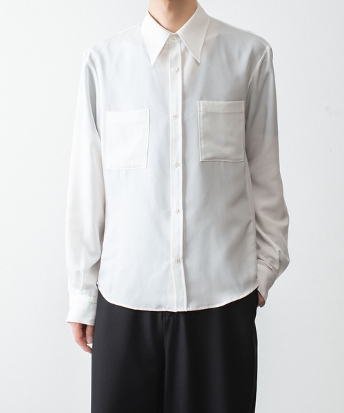 ato（アトウ）の「Crepe de Chine SHIRT（シャツ/ブラウス・メンズ・ブラック/グレー/ホワイト・44/46/48）」の19枚目の写真
