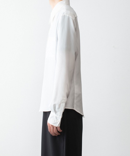 ato（アトウ）の「Crepe de Chine SHIRT（シャツ/ブラウス・メンズ・ブラック/グレー/ホワイト・44/46/48）」の17枚目の写真