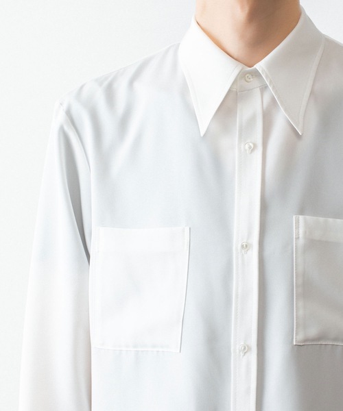ato（アトウ）の「Crepe de Chine SHIRT（シャツ/ブラウス・メンズ・ブラック/グレー/ホワイト・44/46/48）」の14枚目の写真