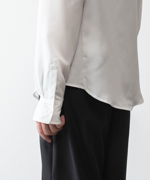 ato（アトウ）の「Crepe de Chine SHIRT（シャツ/ブラウス・メンズ・ブラック/グレー/ホワイト・44/46/48）」の12枚目の写真