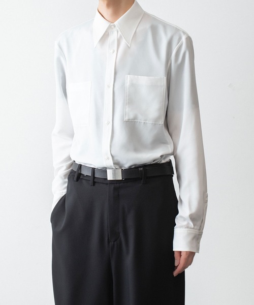 ato（アトウ）の「Crepe de Chine SHIRT（シャツ/ブラウス・メンズ・ブラック/グレー/ホワイト・44/46/48）」の15枚目の写真