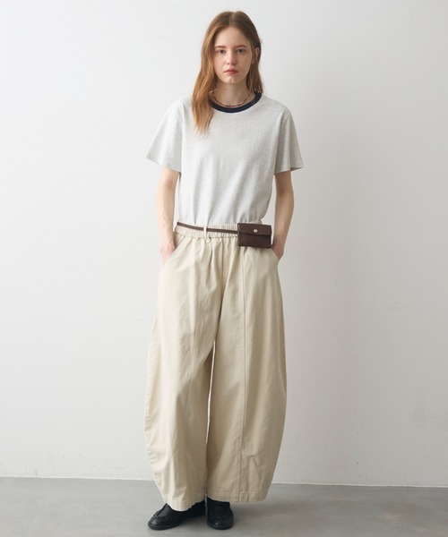Crisp(クリスプ)の「rib accent over T / リブアクセントオーバーT(Tシャツ/カットソー・レディース・オートミール/ネイビー/ブラウン・FREE)」の22枚目の写真