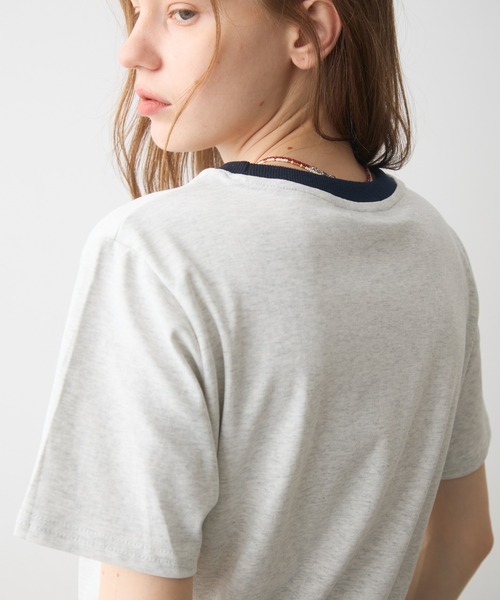 Crisp(クリスプ)の「rib accent over T / リブアクセントオーバーT(Tシャツ/カットソー・レディース・オートミール/ネイビー/ブラウン・FREE)」の21枚目の写真