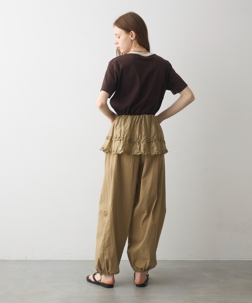 Crisp(クリスプ)の「rib accent over T / リブアクセントオーバーT(Tシャツ/カットソー・レディース・オートミール/ネイビー/ブラウン・FREE)」の15枚目の写真