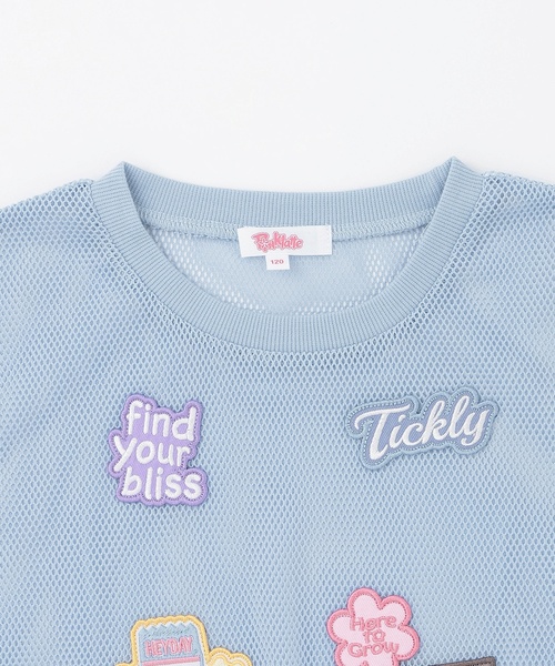 PINK-latte（ピンクラテ）の「【接触冷感(インナーのみ）】ワッペンメッシュ半袖T＋タンクセット（Tシャツ/カットソー・キッズ・サックスブルー/オフホワイト/ブラック・130cm/140cm/120cm/160cm/150cm）」の19枚目の写真