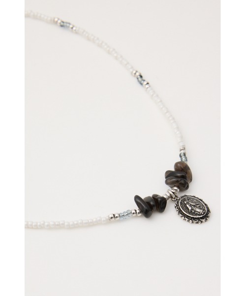 LAGUA GEM（ラグアジェム）の「MEDAL BEADS ネックレス（ネックレス・レディース・ホワイト/ブラック・FREE）」の5枚目の写真
