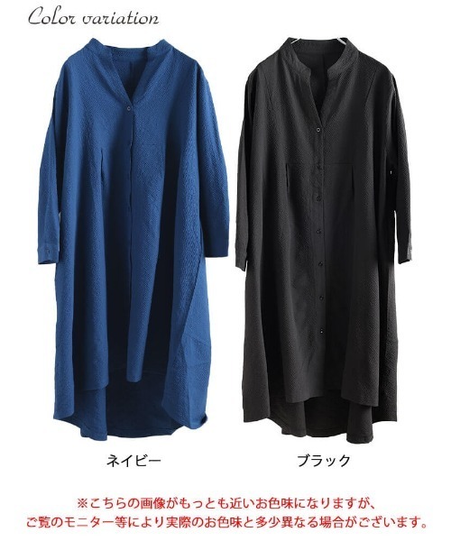GOLDJAPAN(ゴールドジャパン)の「キーネックフィッシュテールワンピース【大きいサイズ対応】(ワンピース・レディース・ネイビー/ブラック・LL~3L/4L~5L)」の16枚目の写真