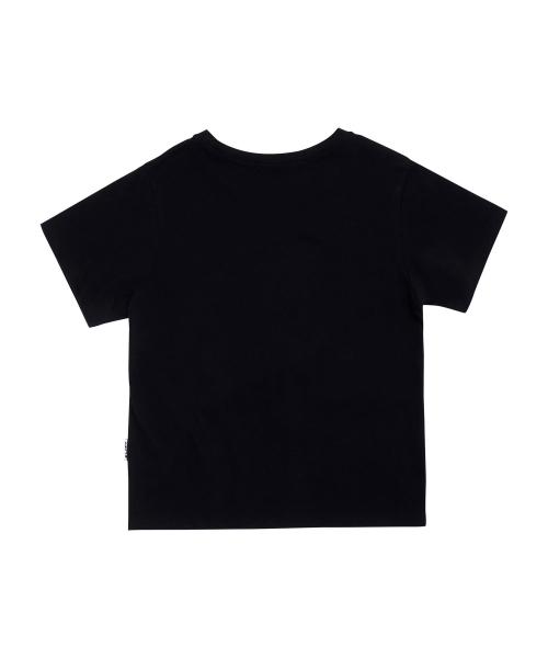 KIJIKO(キジコ)の「ke404. Typo Semi Crop Tee Black(Tシャツ/カットソー・レディース・ブラック・FREE)」の6枚目の写真