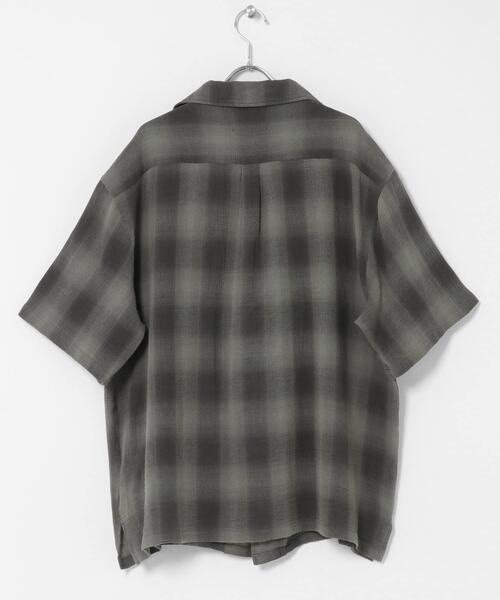 URBAN RESEARCH Sonny Label（アーバンリサーチサニーレーベル）の「オーバーダイチェックショートスリーブシャツ（シャツ/ブラウス・メンズ・グレー系その他/ブルー系その他/グリーン系その他・LARGE/MEDIUM）」の10枚目の写真
