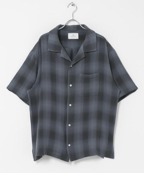 URBAN RESEARCH Sonny Label（アーバンリサーチサニーレーベル）の「オーバーダイチェックショートスリーブシャツ（シャツ/ブラウス・メンズ・グレー系その他/ブルー系その他/グリーン系その他・LARGE/MEDIUM）」の13枚目の写真